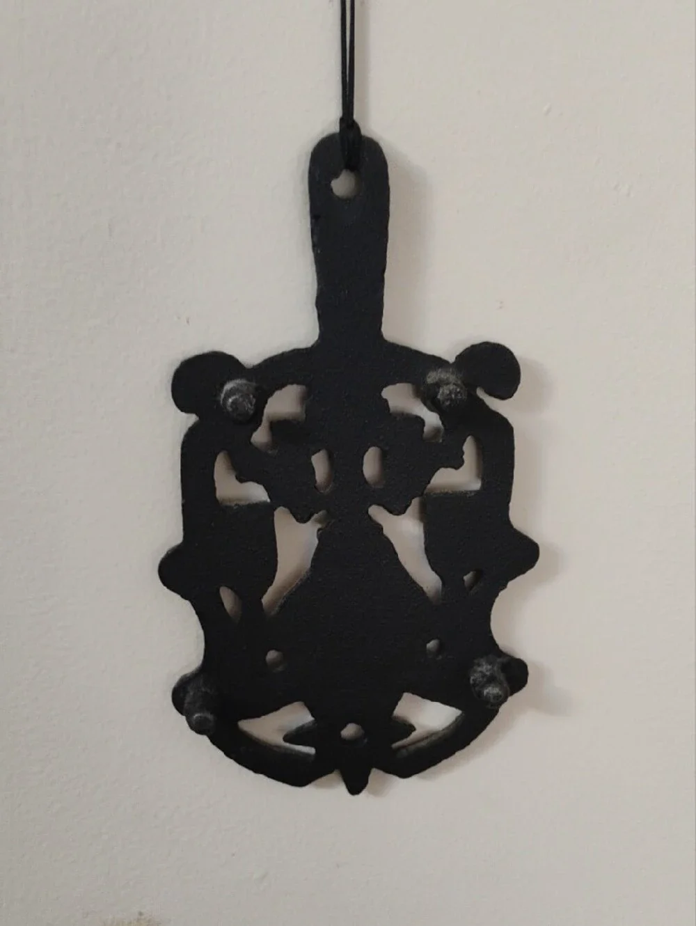 Decorative Black Cast Iron Wall Hanging - Unbranded